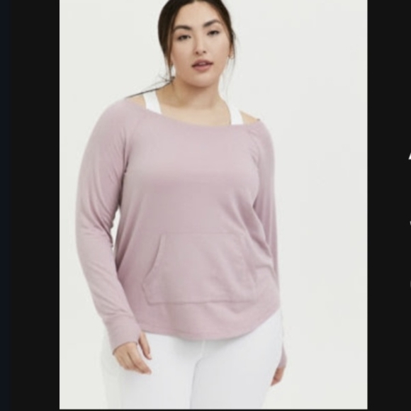 torrid Tops - Soft Torrid off-shoulder top with thumbholes